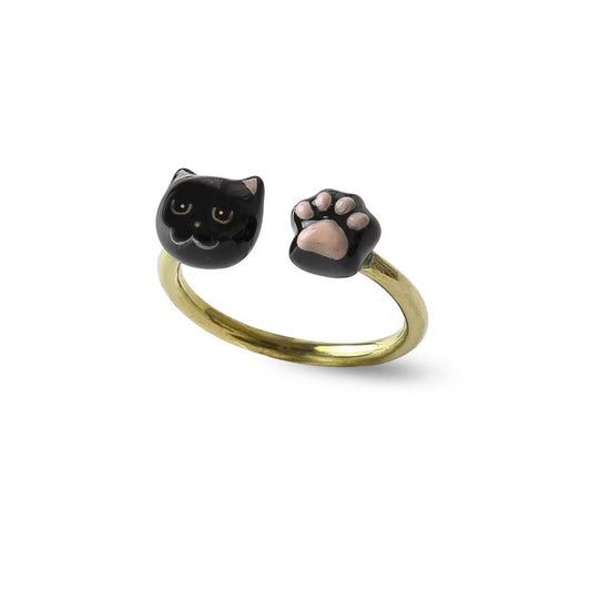 Pawly Black Pearl Meow Ring แมวสีดำ