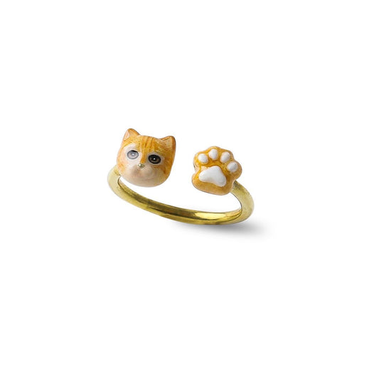 Pawly Jewels Sunny Meaw Ring แมวสีส้ม