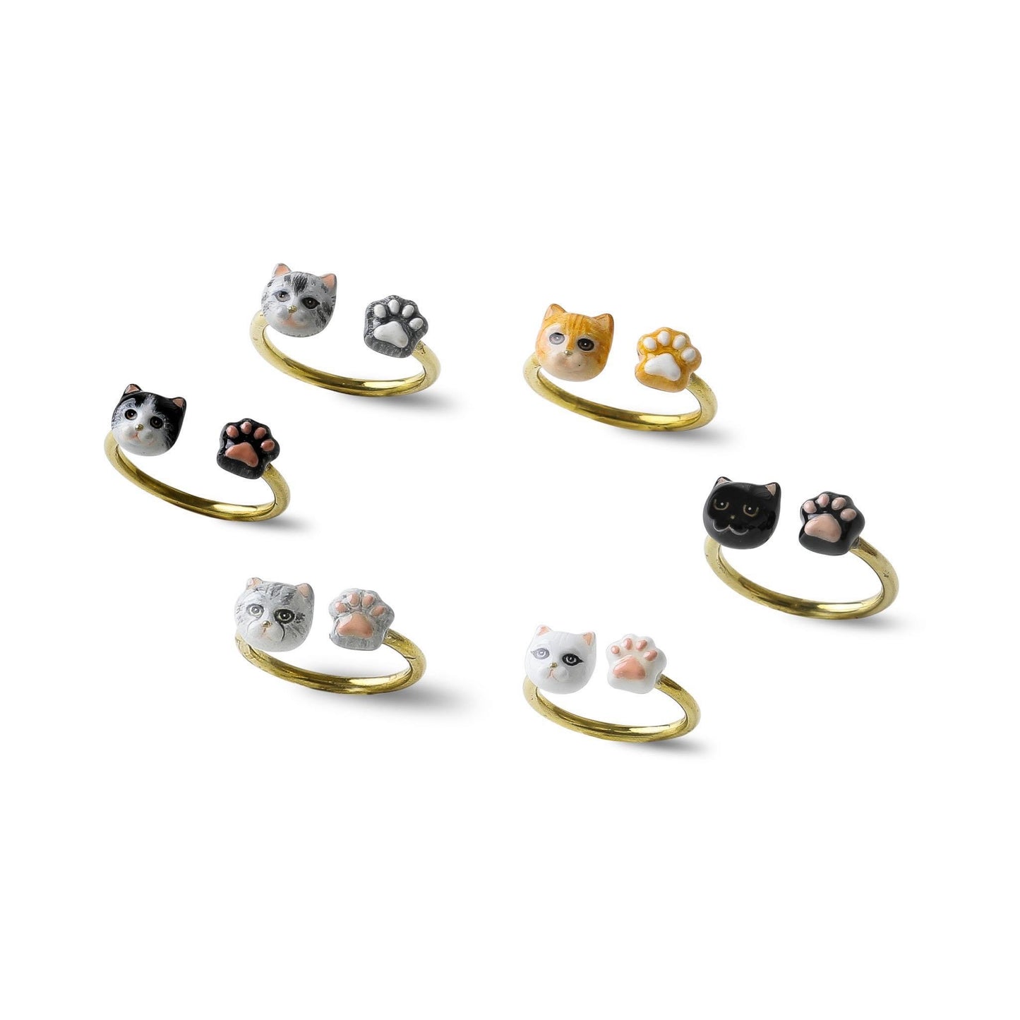 Pawly Jewels Cotton Meaw Ring แมวสีขาว